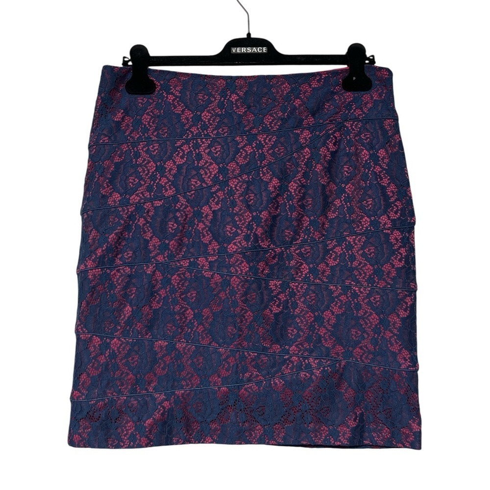 LAPIS Floral Lace Skirt
